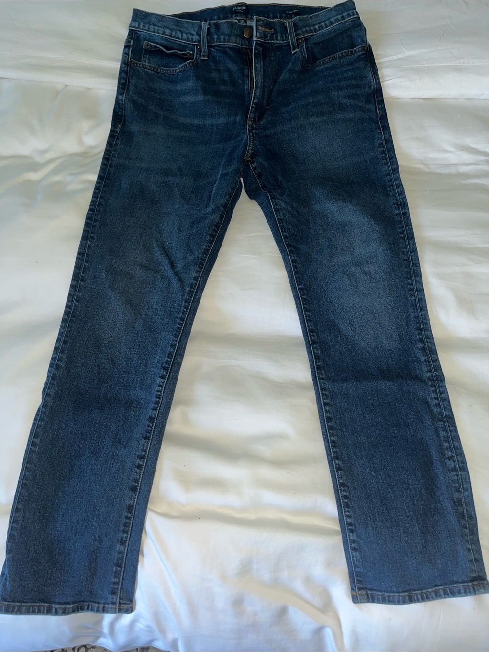 J. Crew Men's Dark Indigo Straight Jeans - Picture 3 of 4